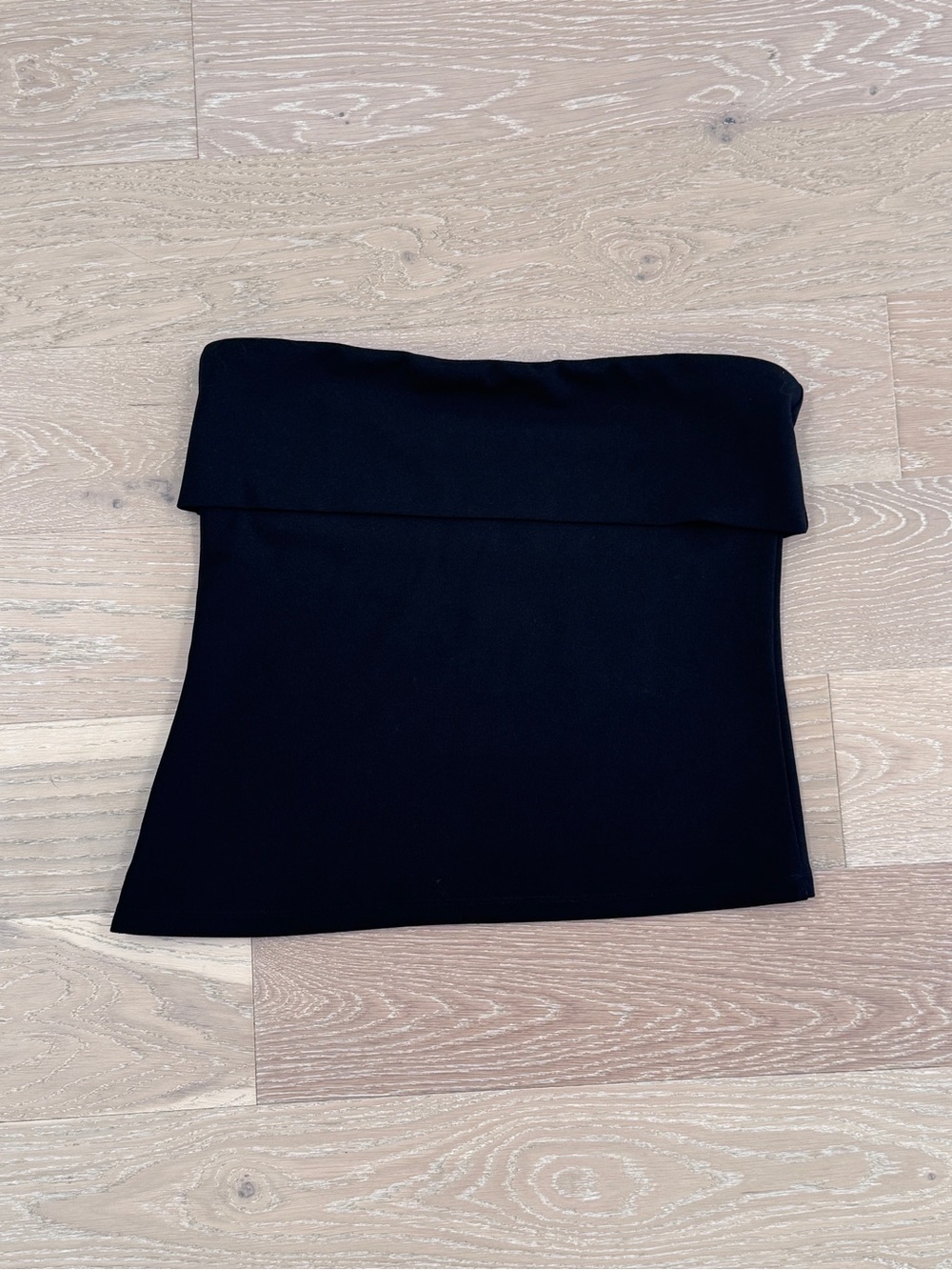 OAK + FORT Black Crewneck Top